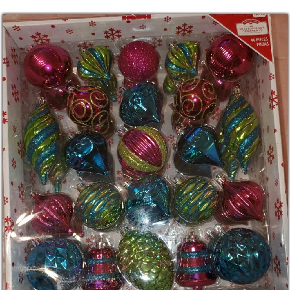 Box of 46 Christmas Ornaments